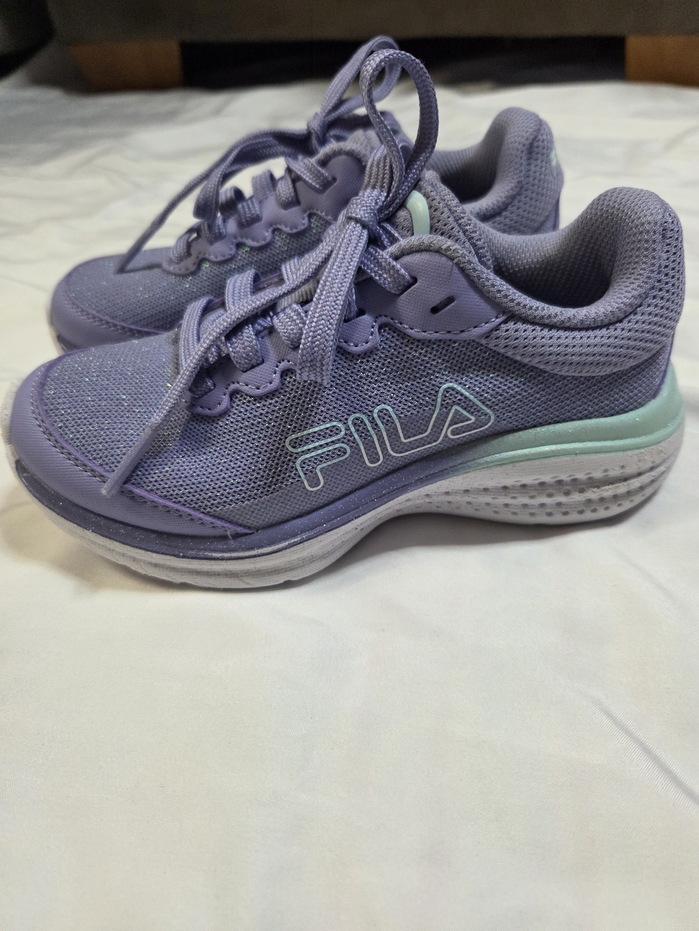 Fila Kids Lavender Sneakers with Mint Trim
